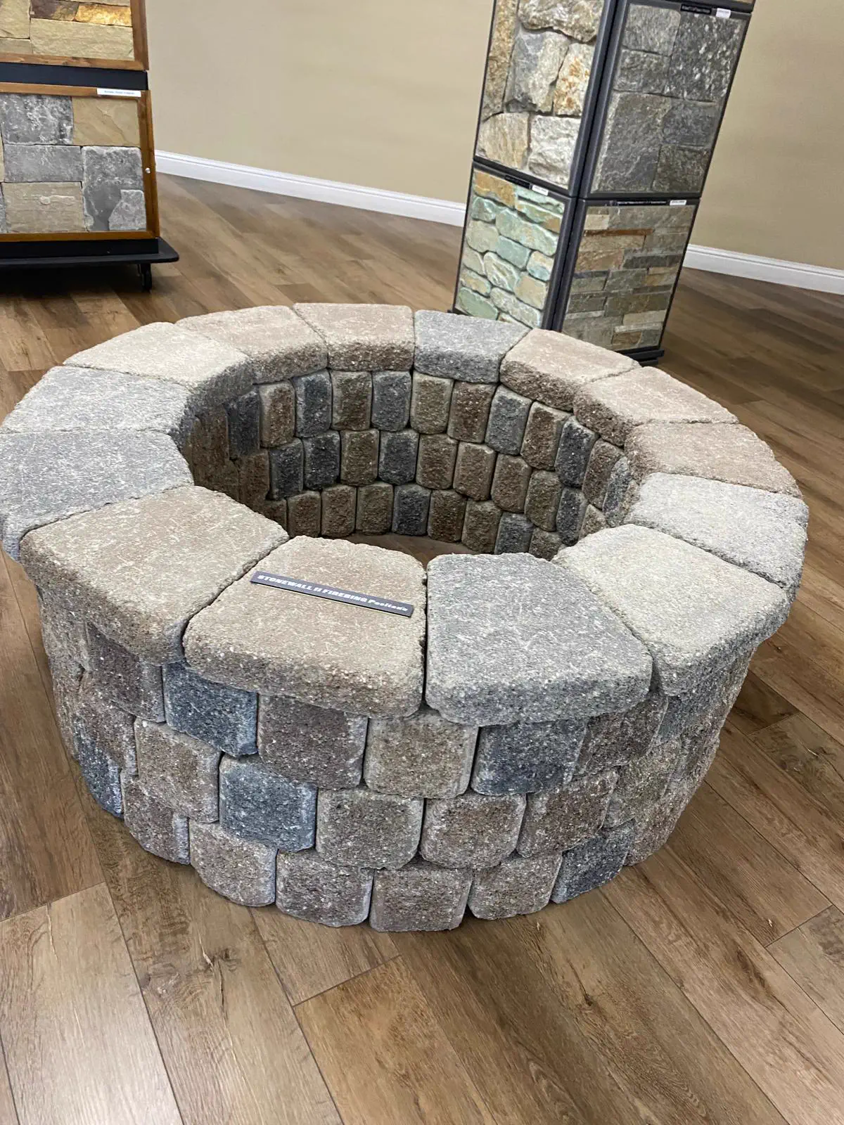 Fire pit with paver finish