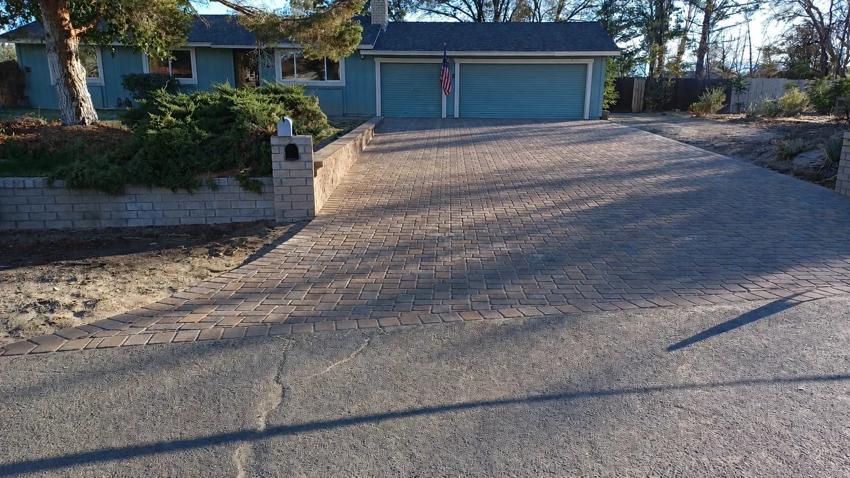 Driveway and porch paver installation